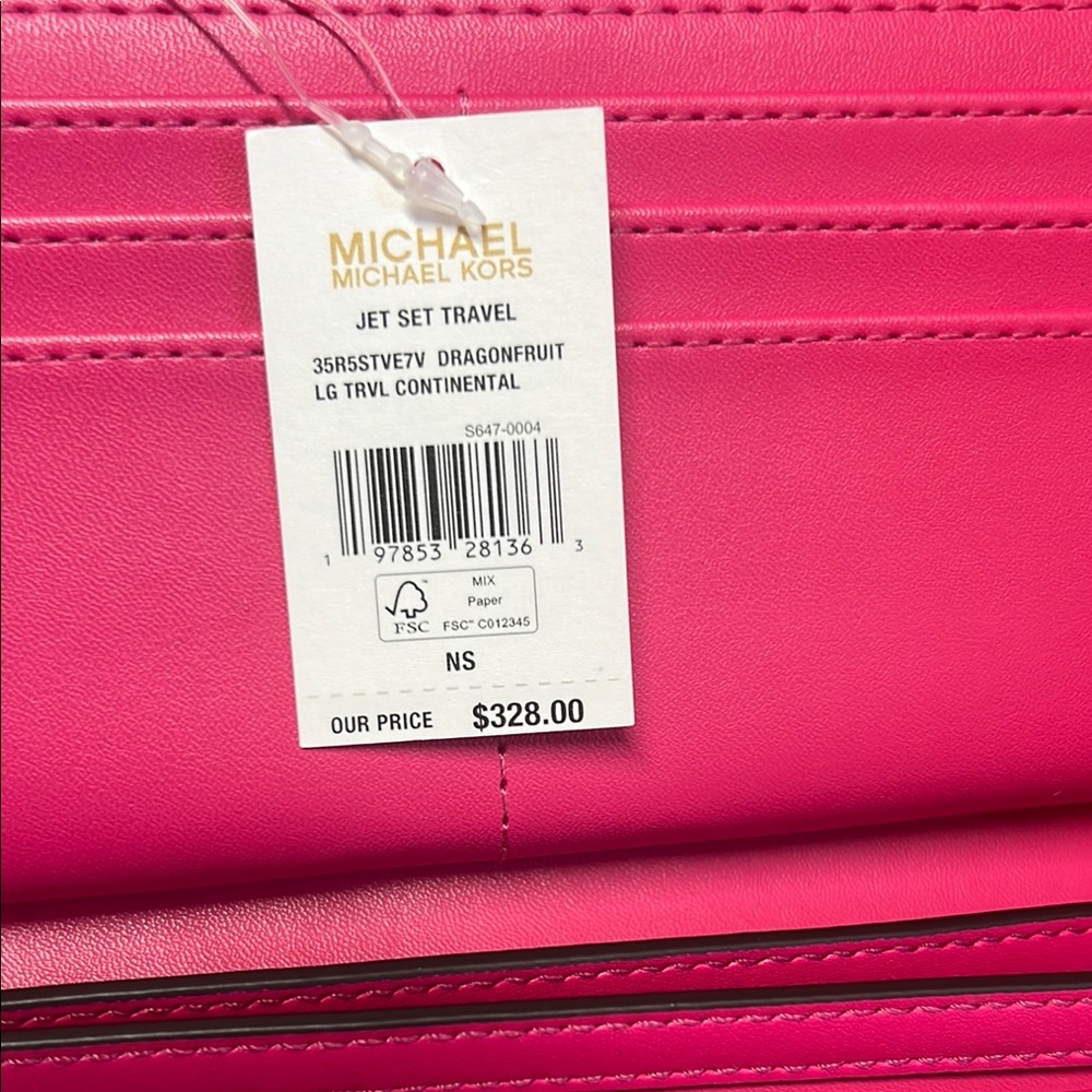 Michael Kors Pink Quilted Backpack & Matching Wallet - Picture 3 of 5